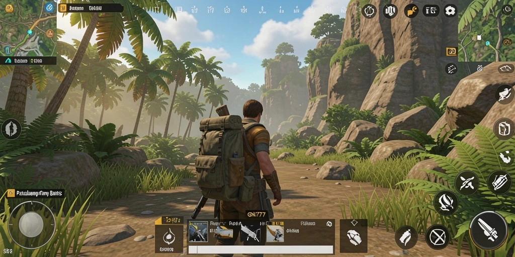 Gameplay GN777 yang menampilkan eksplorasi dunia terbuka yang luas.