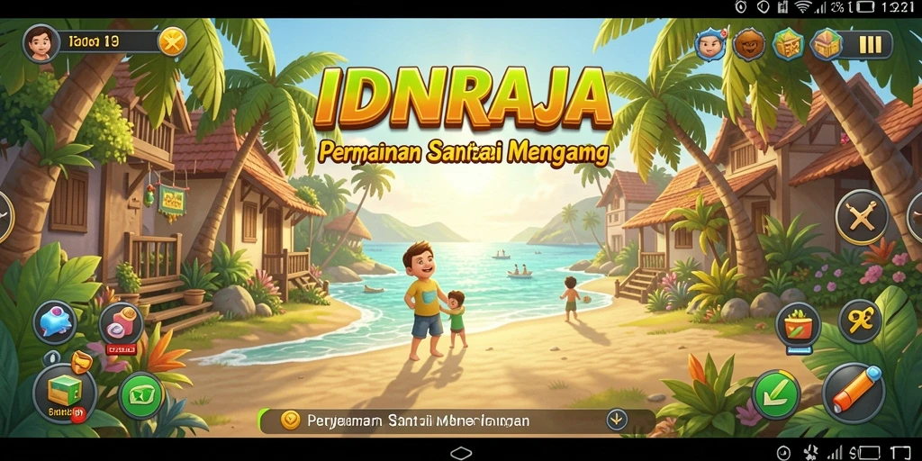 Tangkapan layar utama IDNRAJA dengan gameplay yang menarik dan penuh warna.