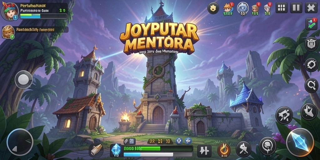 Tampilan gameplay JOYPUTAR yang mendebarkan dalam Tower Defense.