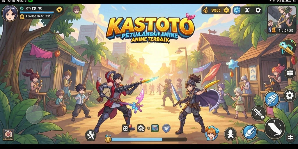 Tampilan menakjubkan dari gameplay KASTOTO dengan karakter Anime.