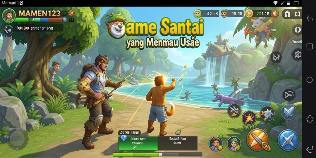 Tampilan gameplay MAMEN123 yang penuh warna dan menarik.