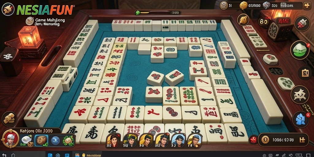 Tampilan menarik dari gameplay NESIAFUN Mahjong yang mengasyikkan.