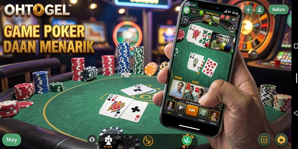 Tampilan gameplay poker seru di OHTOGEL