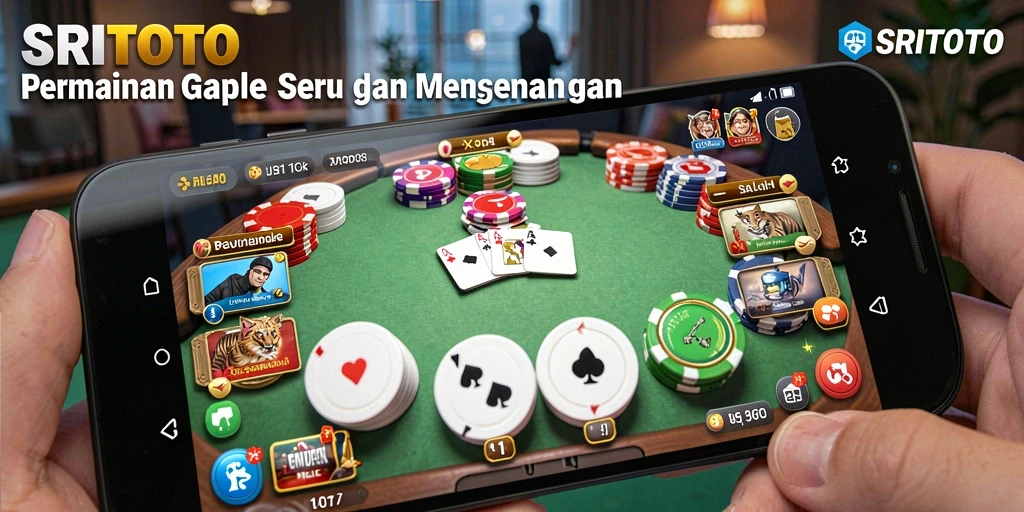 Tampilan gameplay SRITOTO dengan pengalaman bermain Gaple yang menarik.